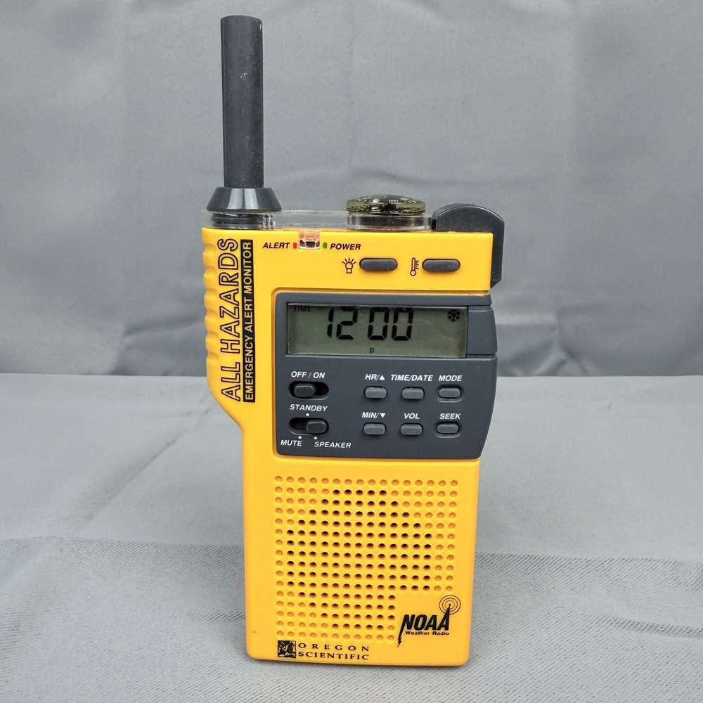 Oregon Scientific WR-8000 All Hazards Emergency Alert NOAA Weather Radio Yellow